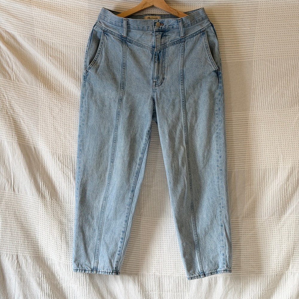 Madewell Light Blue Balloon Cropped Jeans